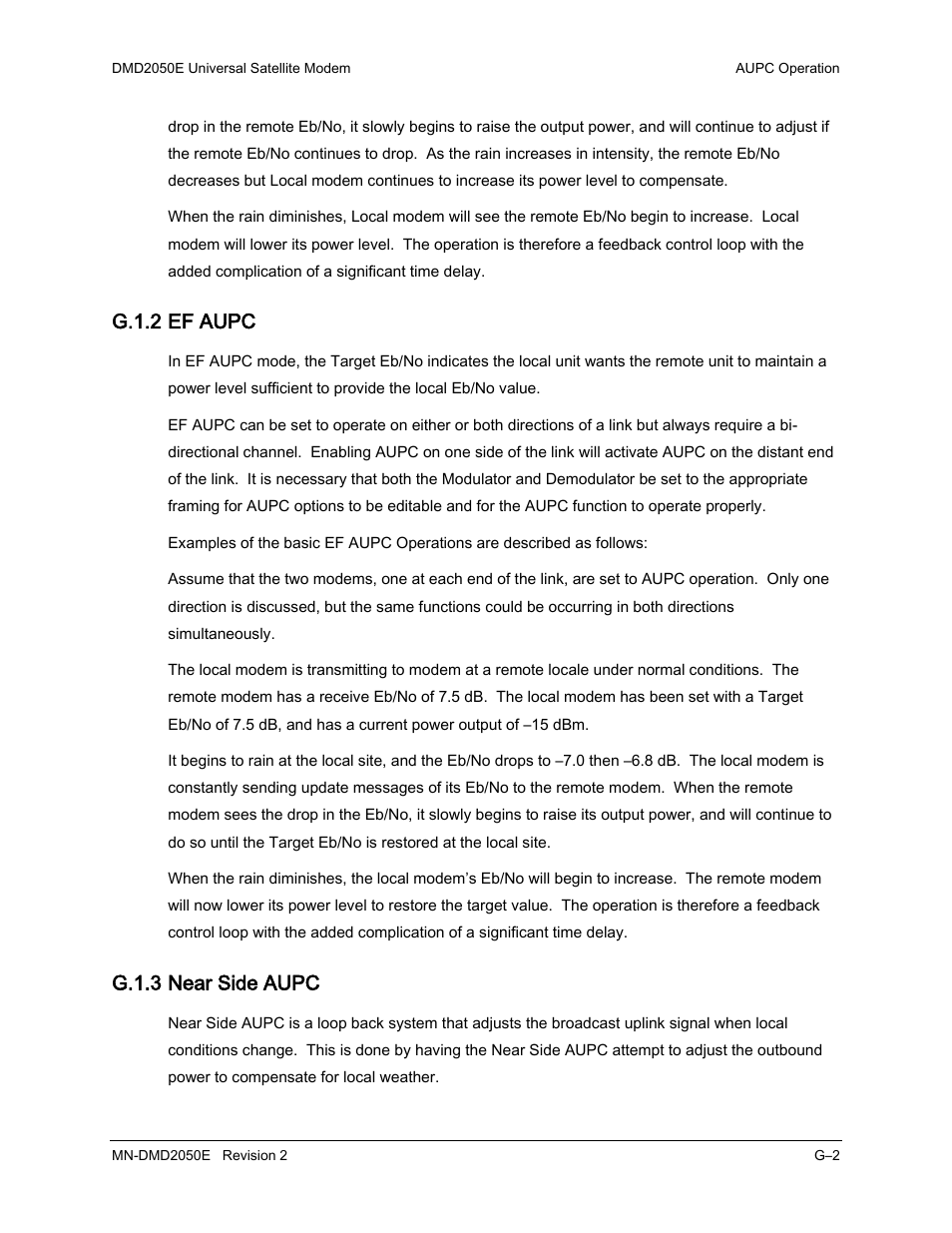 G.1.2 ef aupc, G.1.3 near side aupc | Comtech EF Data DMD-2050E User Manual | Page 280 / 342
