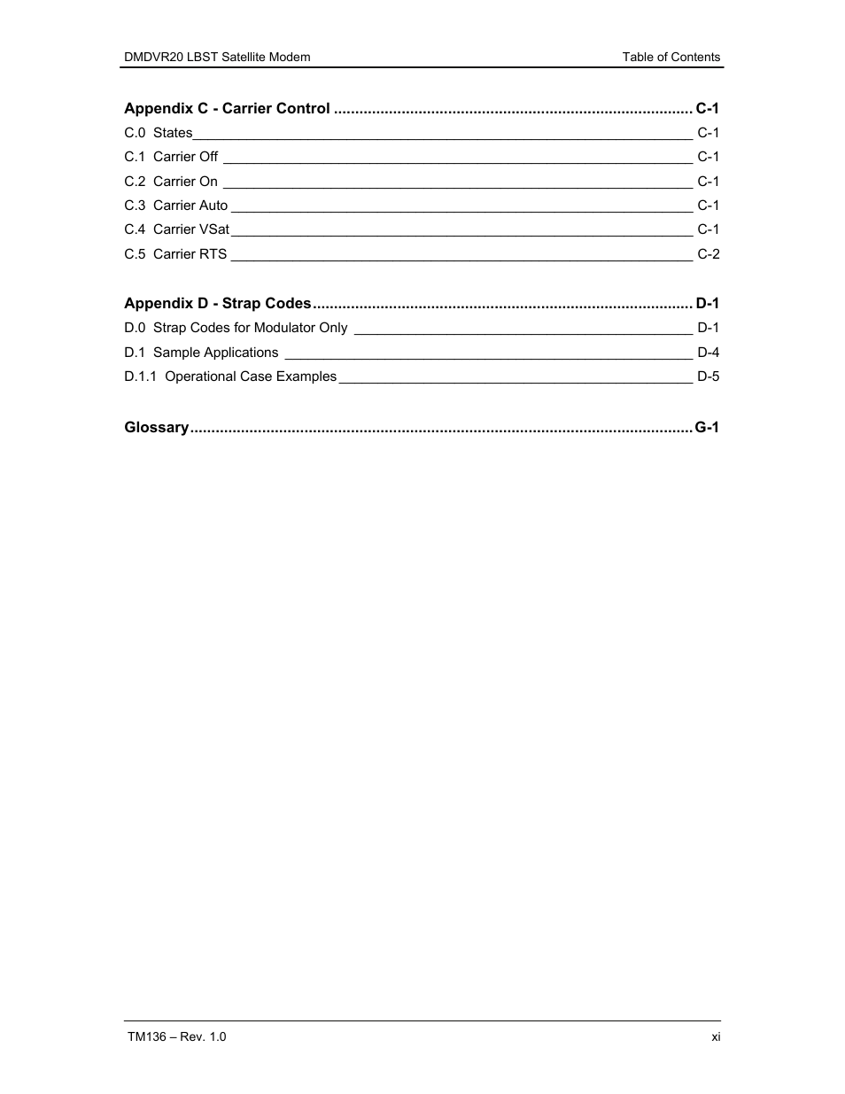 Comtech EF Data DMDVR20 LBST Rev 1.1 User Manual | Page 10 / 117