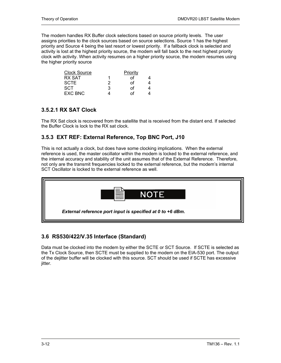 1 rx sat clock, 3 ext ref: external reference, top bnc port, j10, 6 rs530/422/v.35 interface (standard) | Comtech EF Data DMDVR20 LBST Rev 1.1 User Manual | Page 33 / 117