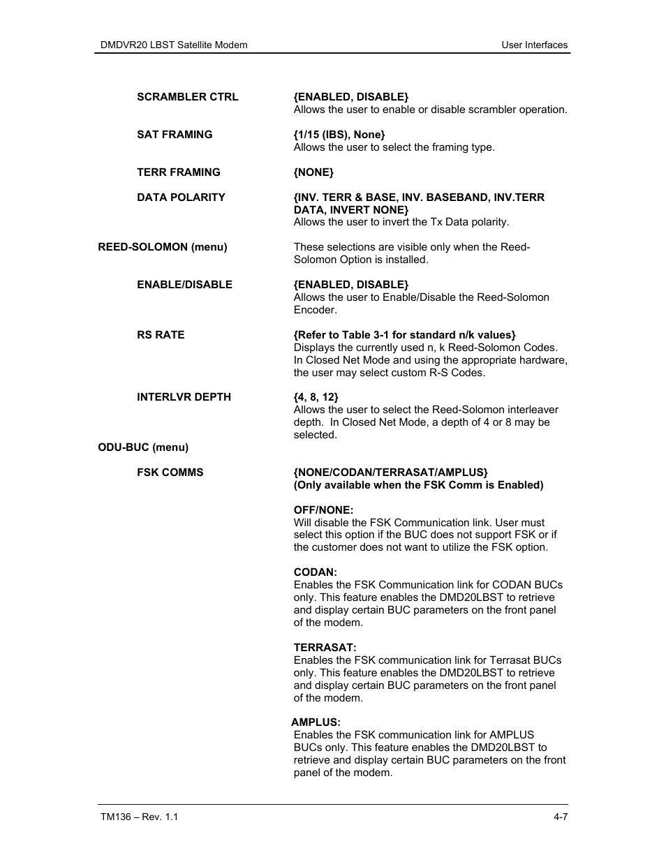 Comtech EF Data DMDVR20 LBST Rev 1.1 User Manual | Page 44 / 117