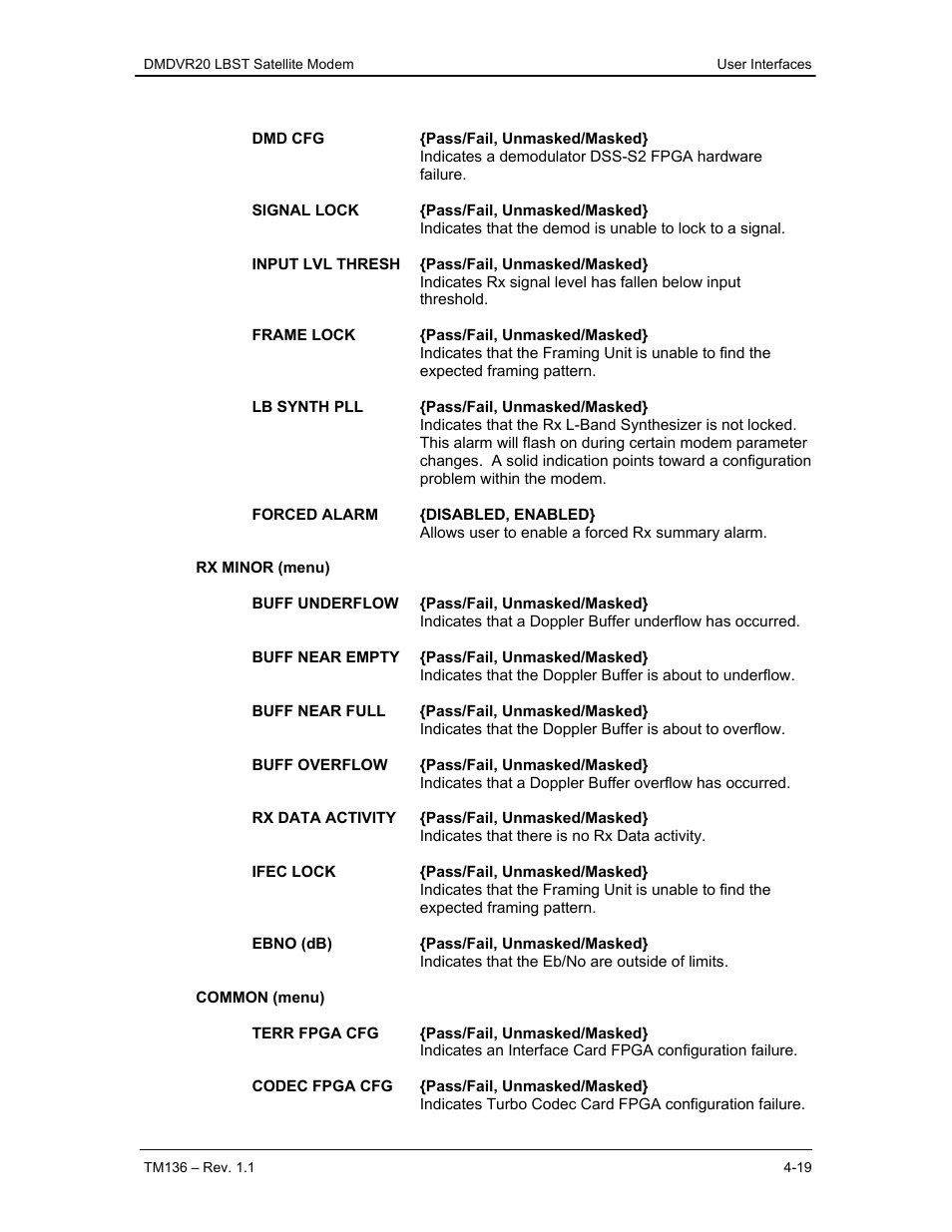 Comtech EF Data DMDVR20 LBST Rev 1.1 User Manual | Page 56 / 117