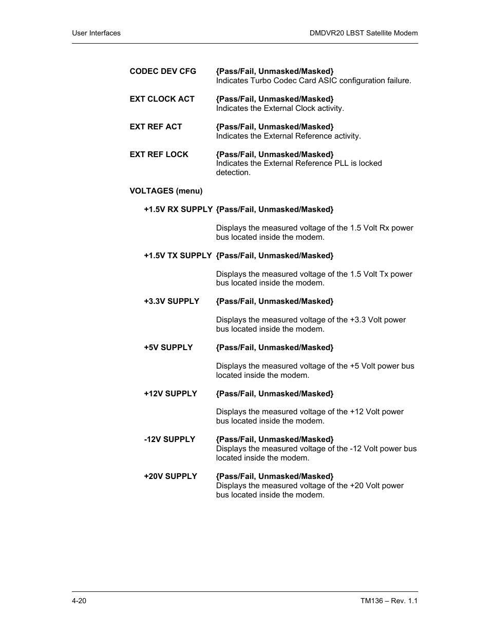 Comtech EF Data DMDVR20 LBST Rev 1.1 User Manual | Page 57 / 117