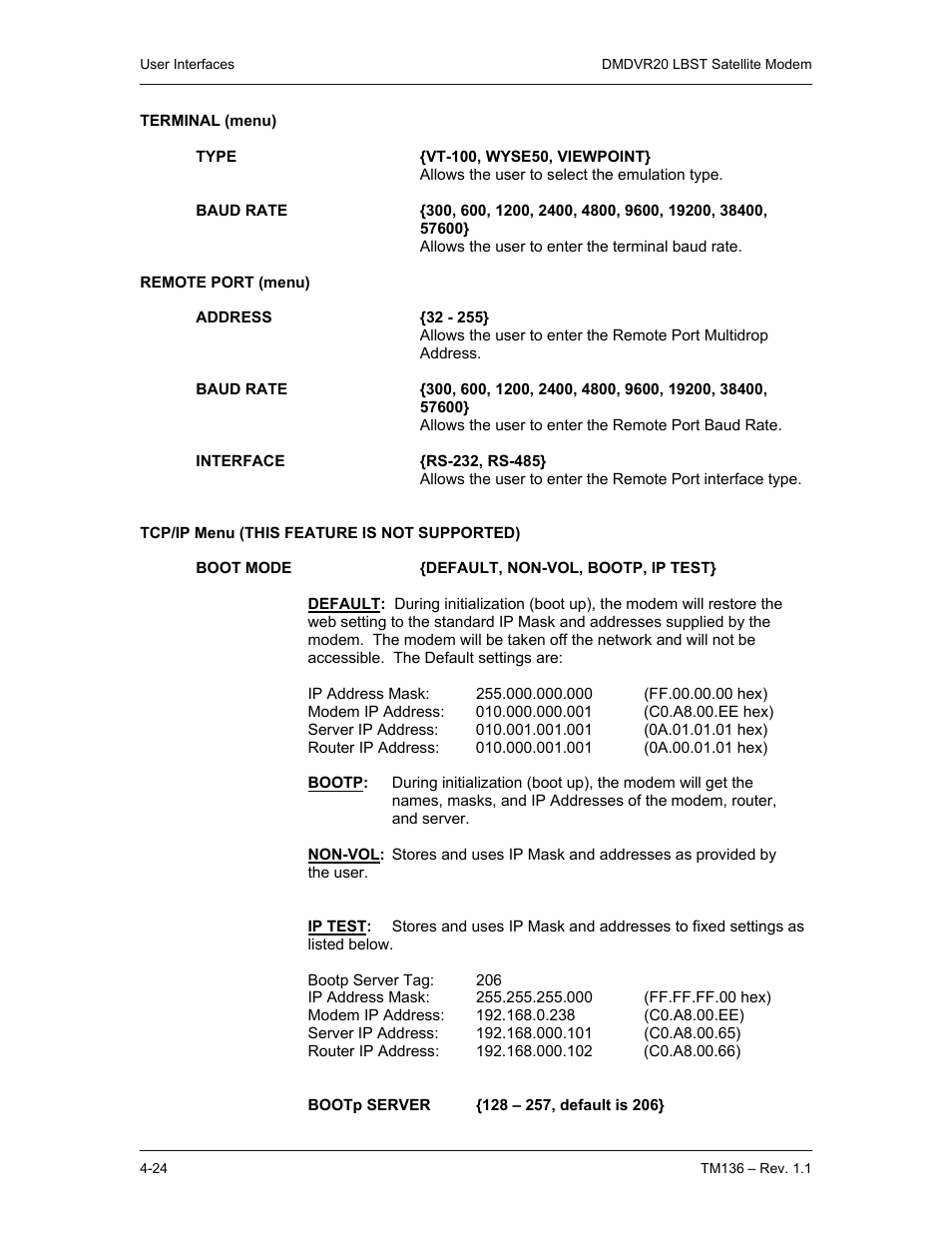 Comtech EF Data DMDVR20 LBST Rev 1.1 User Manual | Page 61 / 117