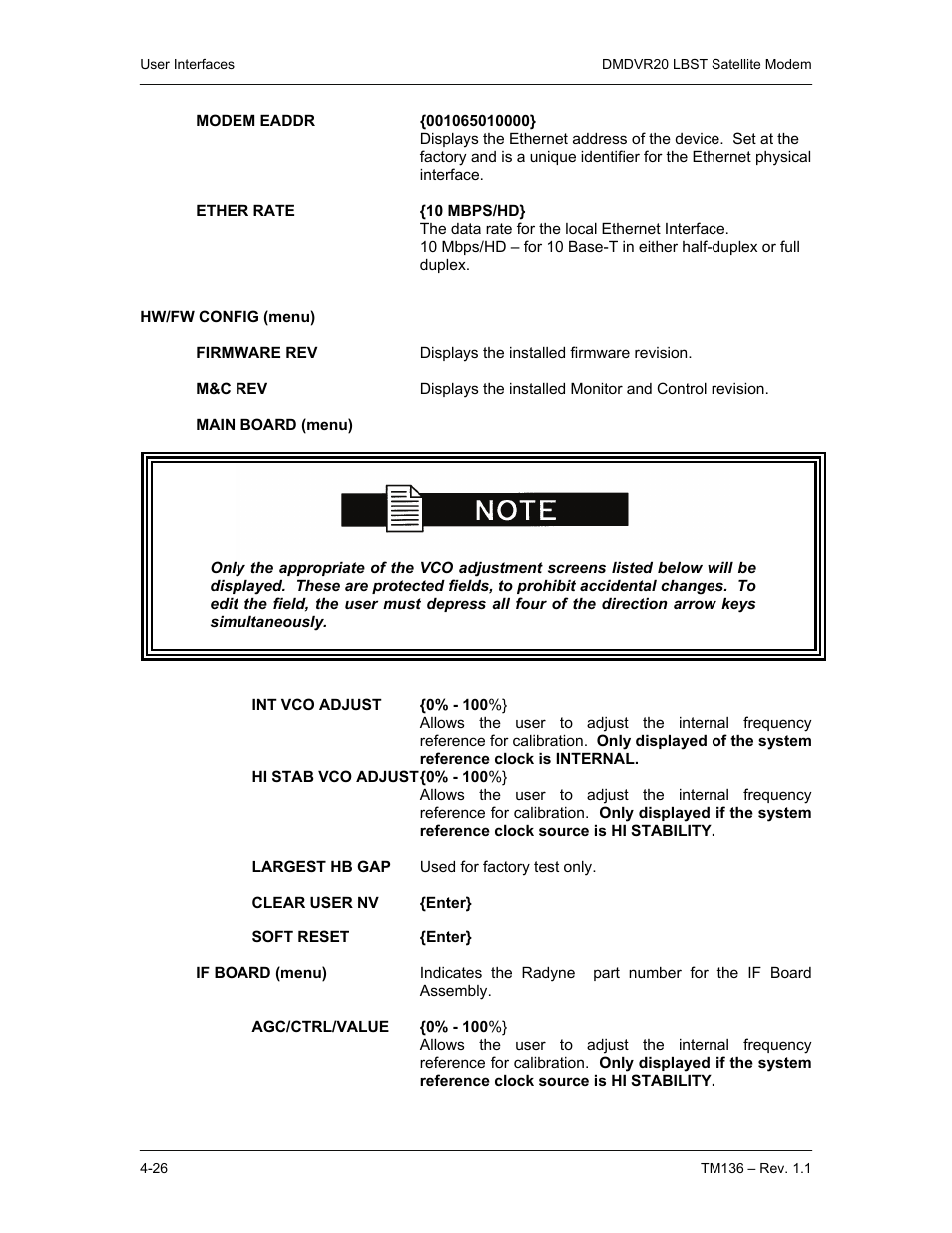 Comtech EF Data DMDVR20 LBST Rev 1.1 User Manual | Page 63 / 117