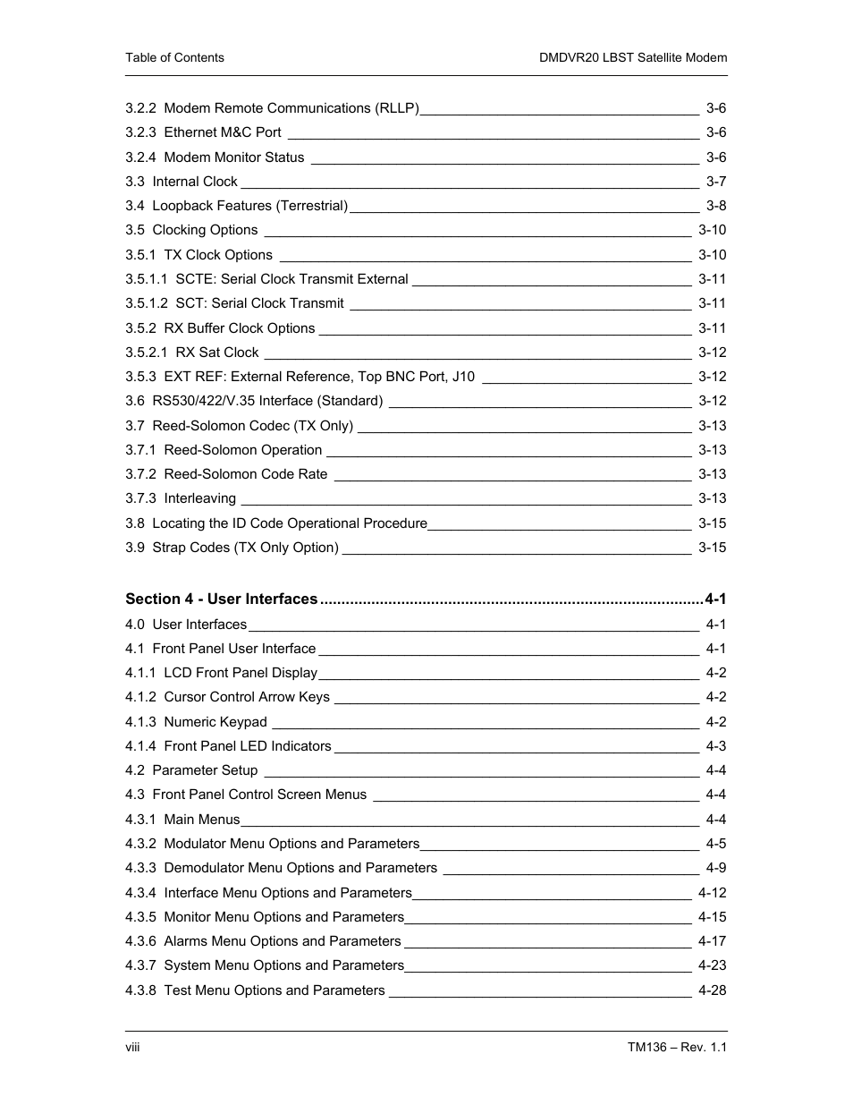 Comtech EF Data DMDVR20 LBST Rev 1.1 User Manual | Page 7 / 117