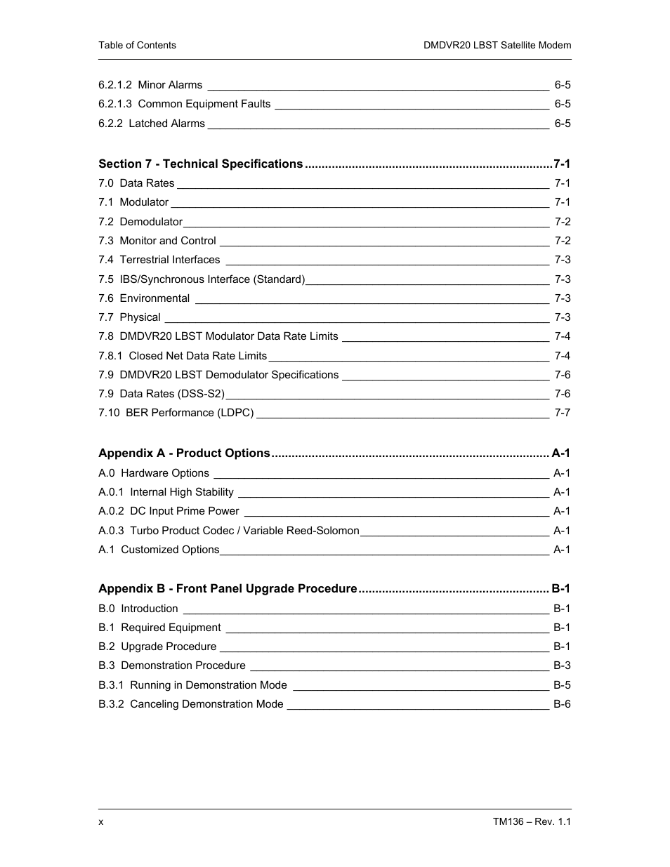 Comtech EF Data DMDVR20 LBST Rev 1.1 User Manual | Page 9 / 117