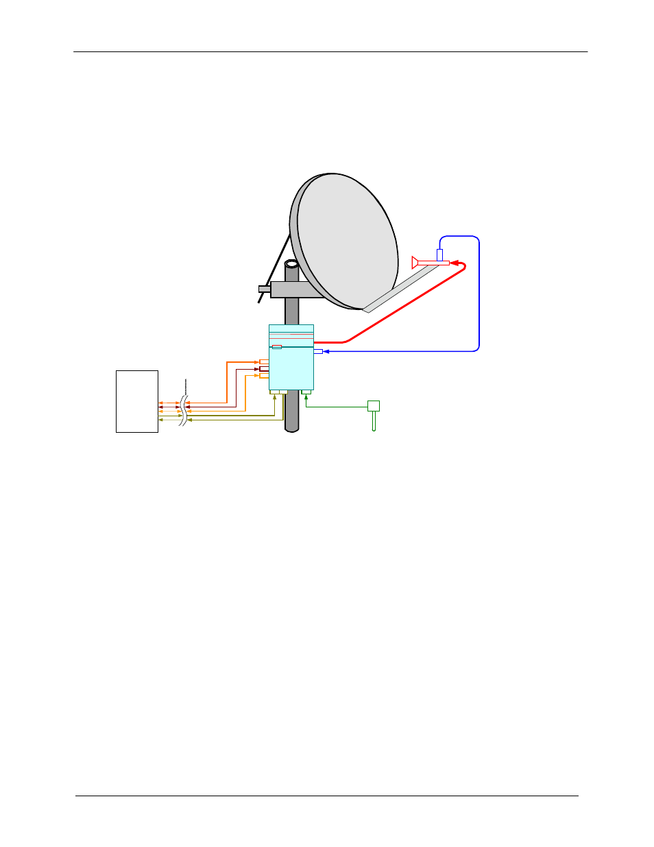 2 om20 general antenna post mount diagram | Comtech EF Data OM20 User Manual | Page 26 / 220