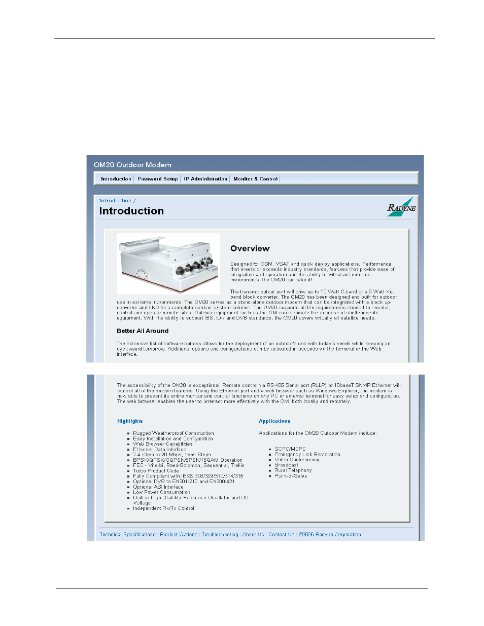 1 introduction menu | Comtech EF Data OM20 User Manual | Page 80 / 220