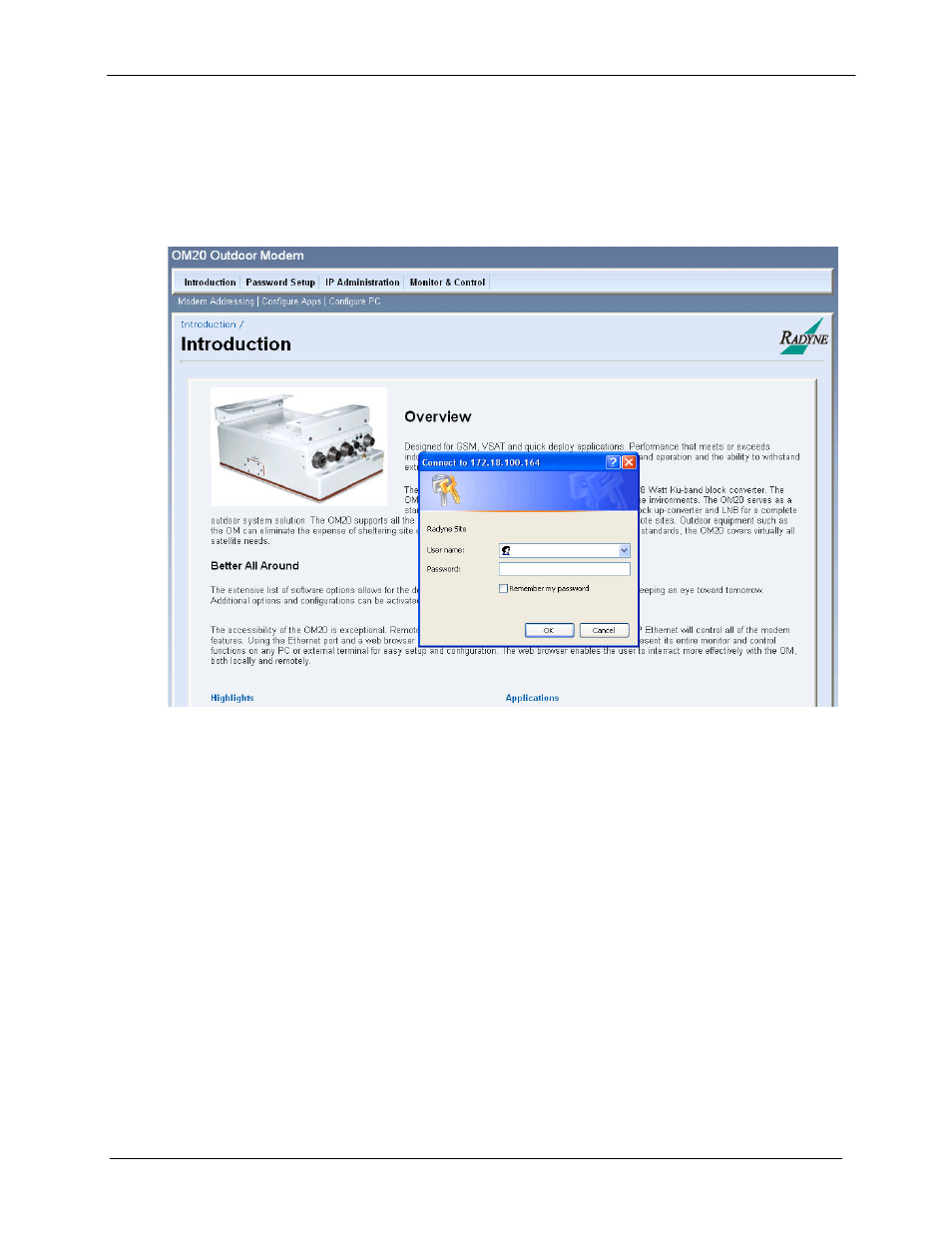 1 login screen | Comtech EF Data OM20 User Manual | Page 81 / 220