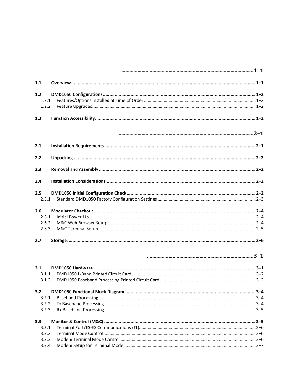 Comtech EF Data DMD1050 User Manual | Page 9 / 188