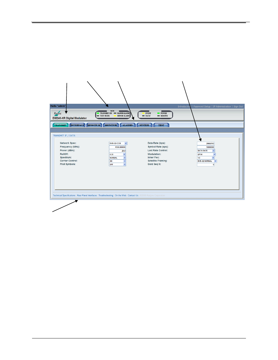 Comtech EF Data DM240XR User Manual | Page 140 / 196