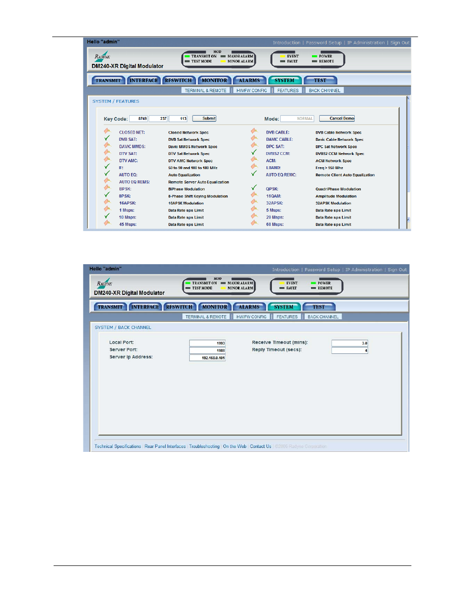 Comtech EF Data DM240XR User Manual | Page 159 / 196