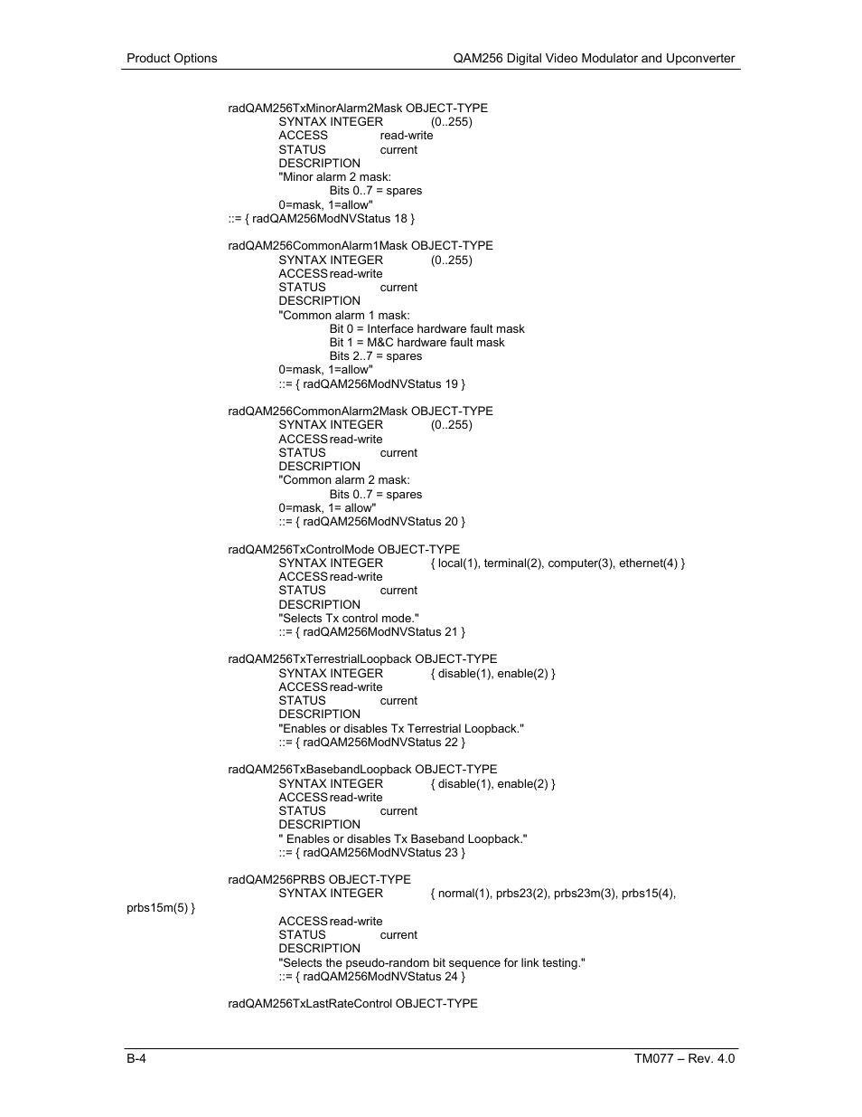 Comtech EF Data QAM256 User Manual | Page 50 / 87