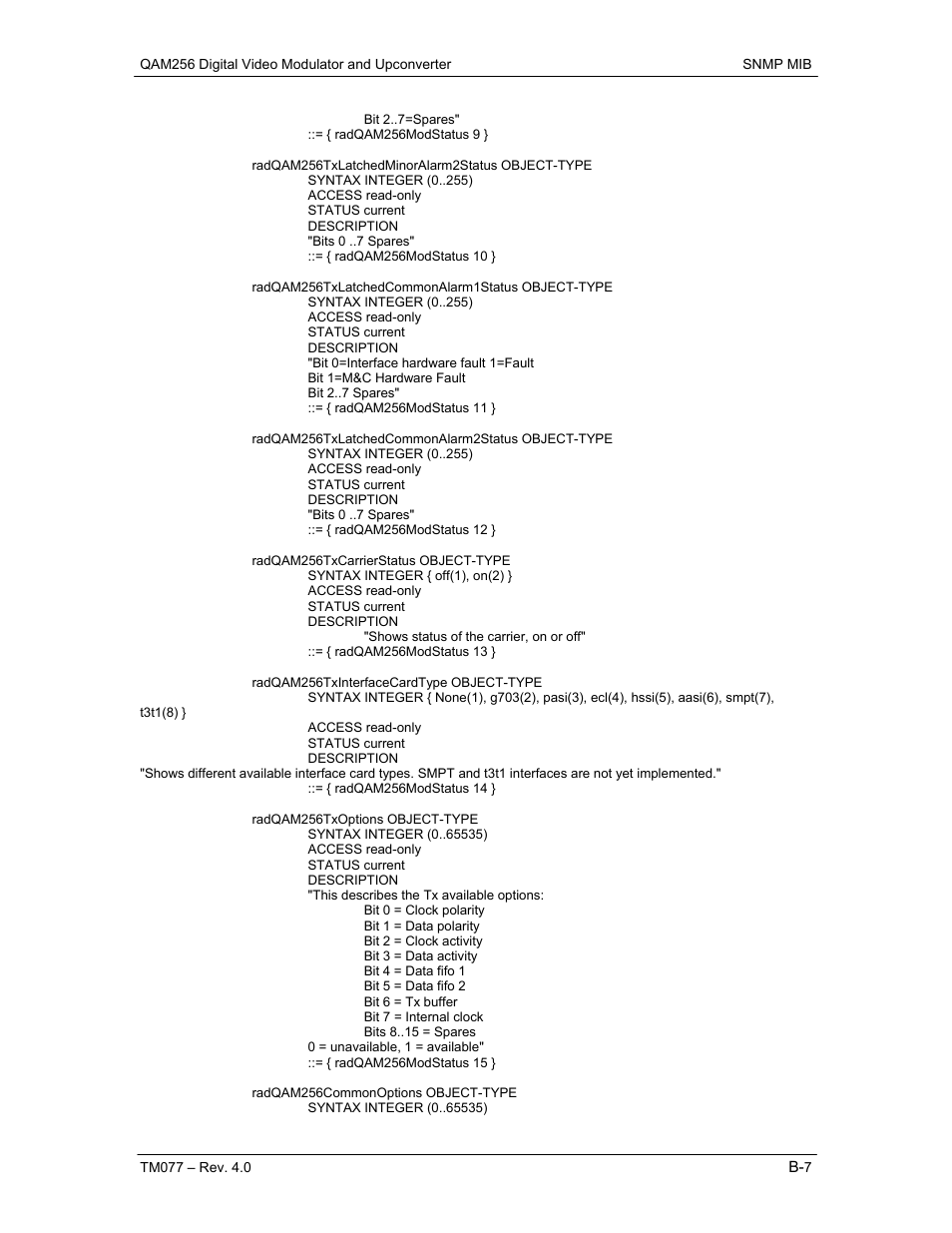 Comtech EF Data QAM256 User Manual | Page 53 / 87