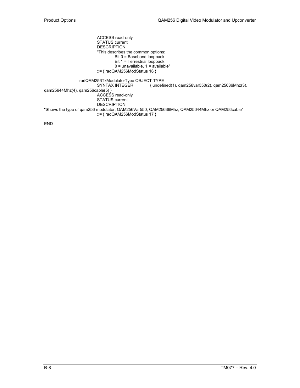 Comtech EF Data QAM256 User Manual | Page 54 / 87