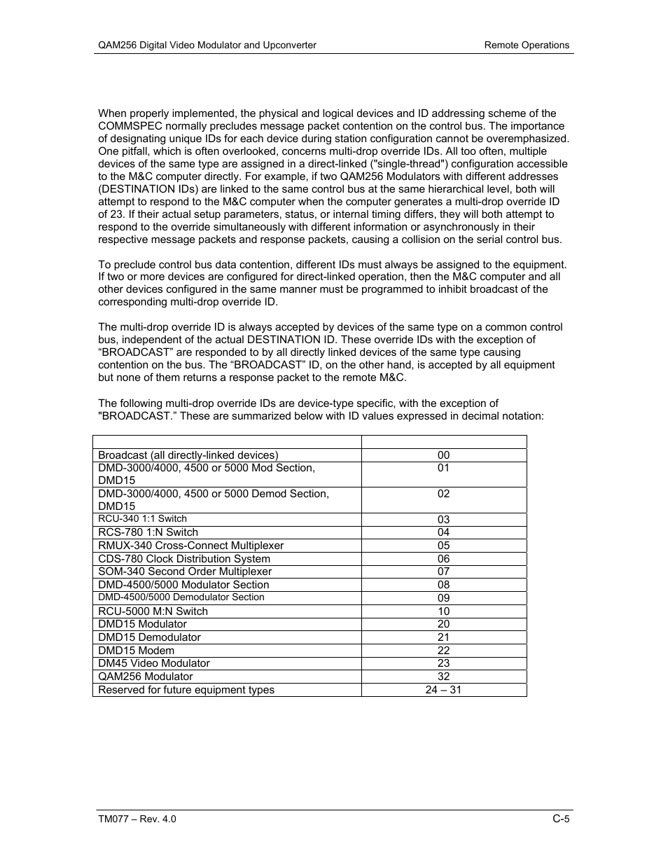 C.1.5 collision avoidance | Comtech EF Data QAM256 User Manual | Page 60 / 87