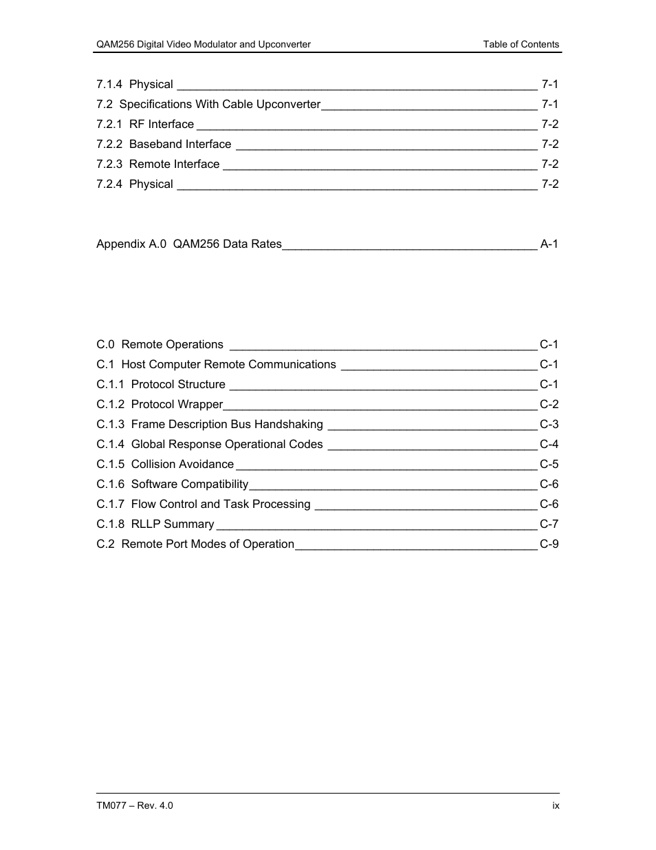 Comtech EF Data QAM256 User Manual | Page 8 / 87