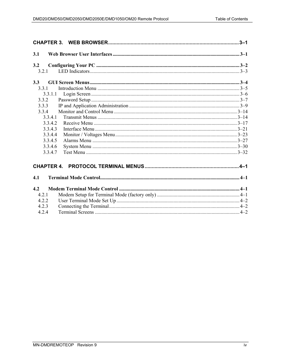 Comtech EF Data DMD20 User Manual | Page 6 / 212
