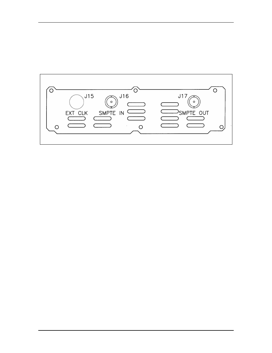 4 clk in female bnc connector (j18) -16, 17 smpte/310m rear panel interface -16, 1 ext clk (j15) -16 | 2 smpte in female bnc connector (j16) -16 | Comtech EF Data MM200 User Manual | Page 92 / 192