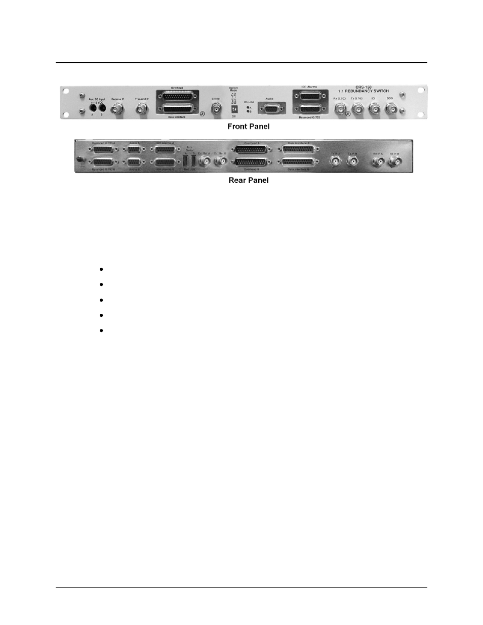 2 description of features | Comtech EF Data CRS-150 User Manual | Page 18 / 78