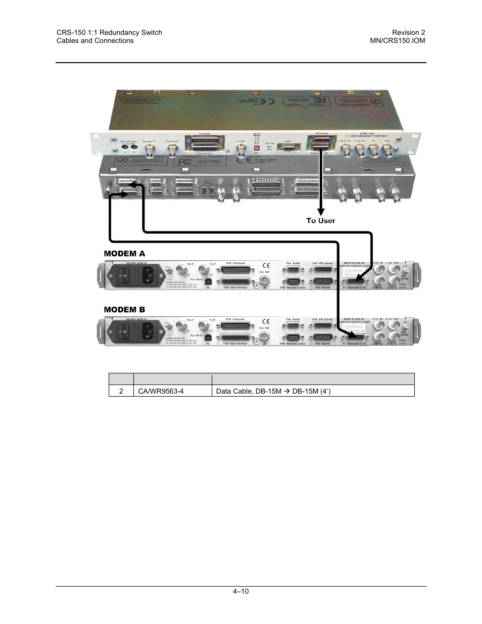 3 g.703 balanced interface example | Comtech EF Data CRS-150 User Manual | Page 54 / 78