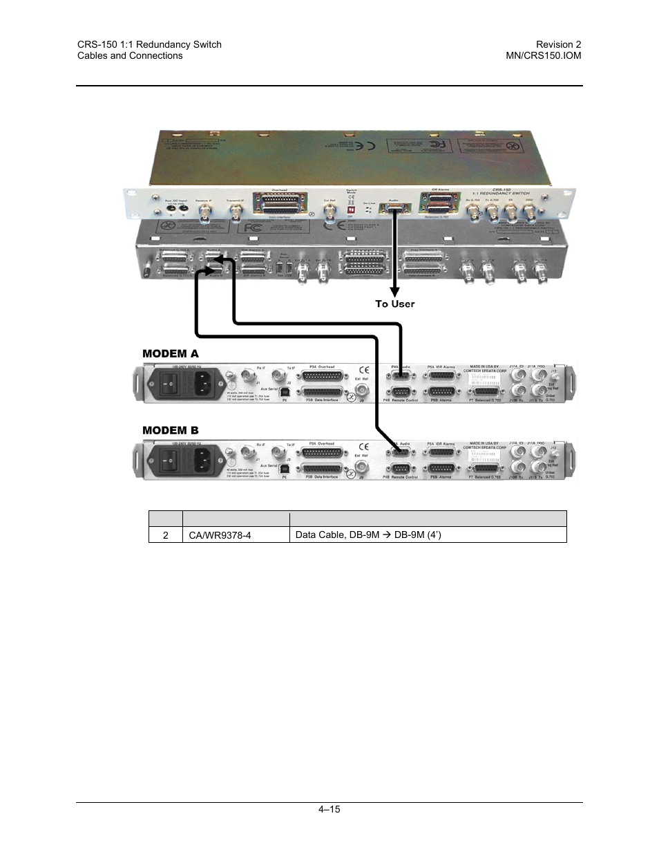 8 audio data interface example | Comtech EF Data CRS-150 User Manual | Page 59 / 78