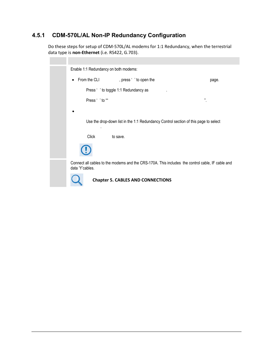 1 cdm-570l/al non-ip redundancy configuration | Comtech EF Data CRS-170A User Manual | Page 61 / 172