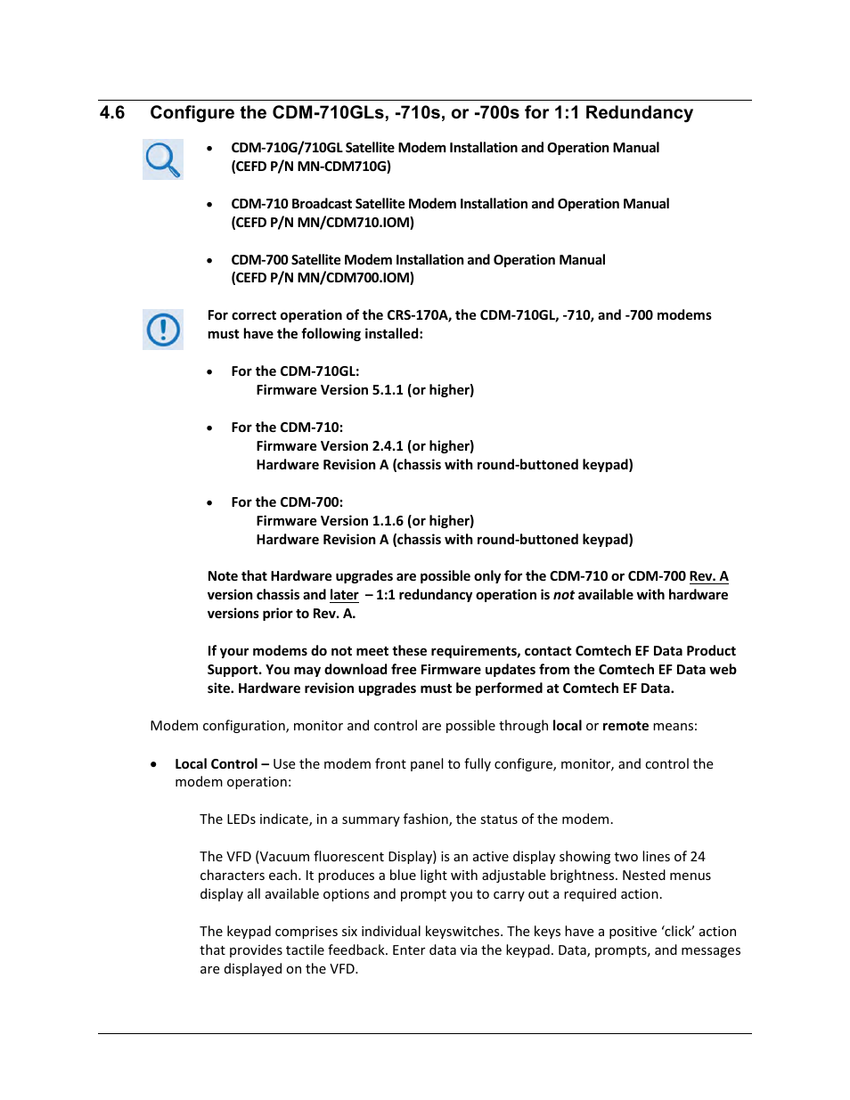 Comtech EF Data CRS-170A User Manual | Page 65 / 172
