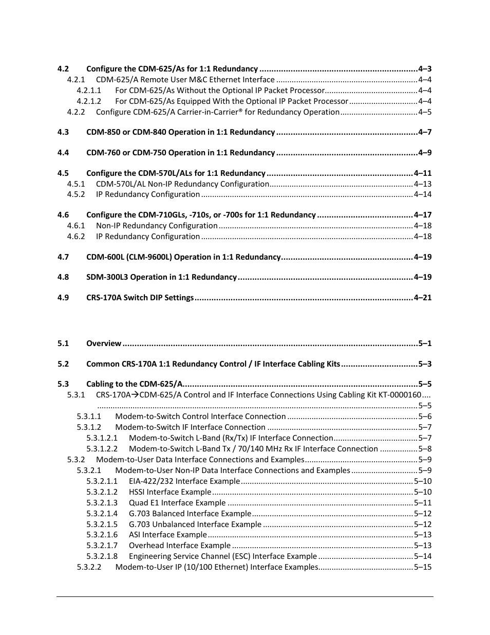 Comtech EF Data CRS-170A User Manual | Page 7 / 172