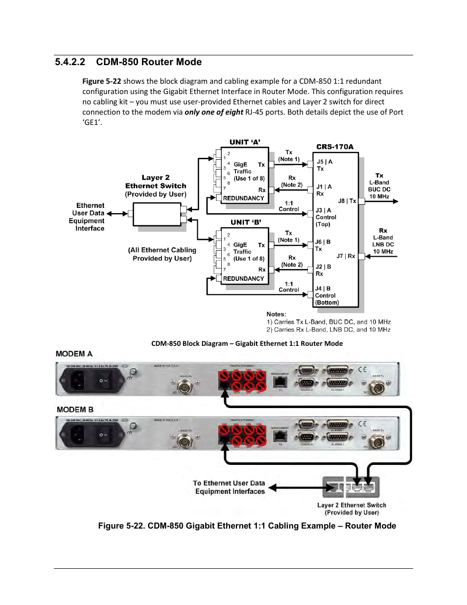 2 cdm-850 router mode | Comtech EF Data CRS-170A User Manual | Page 96 / 172
