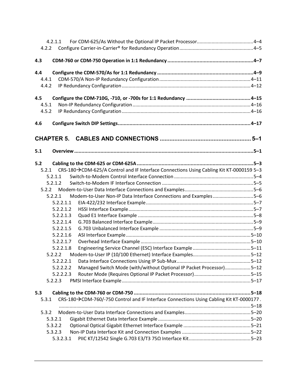Comtech EF Data CRS-180 User Manual | Page 7 / 136