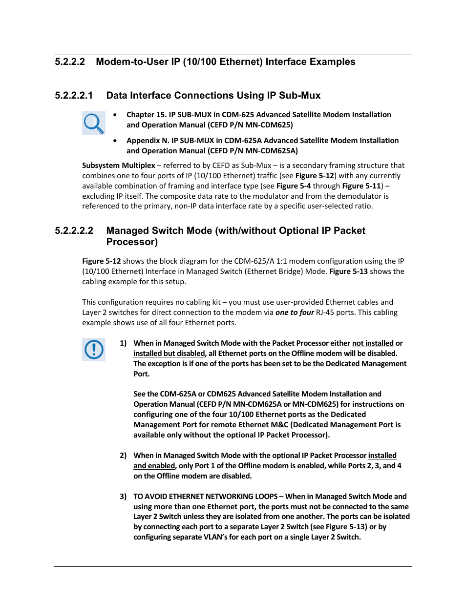 1 data interface connections using ip sub-mux | Comtech EF Data CRS-180 User Manual | Page 72 / 136