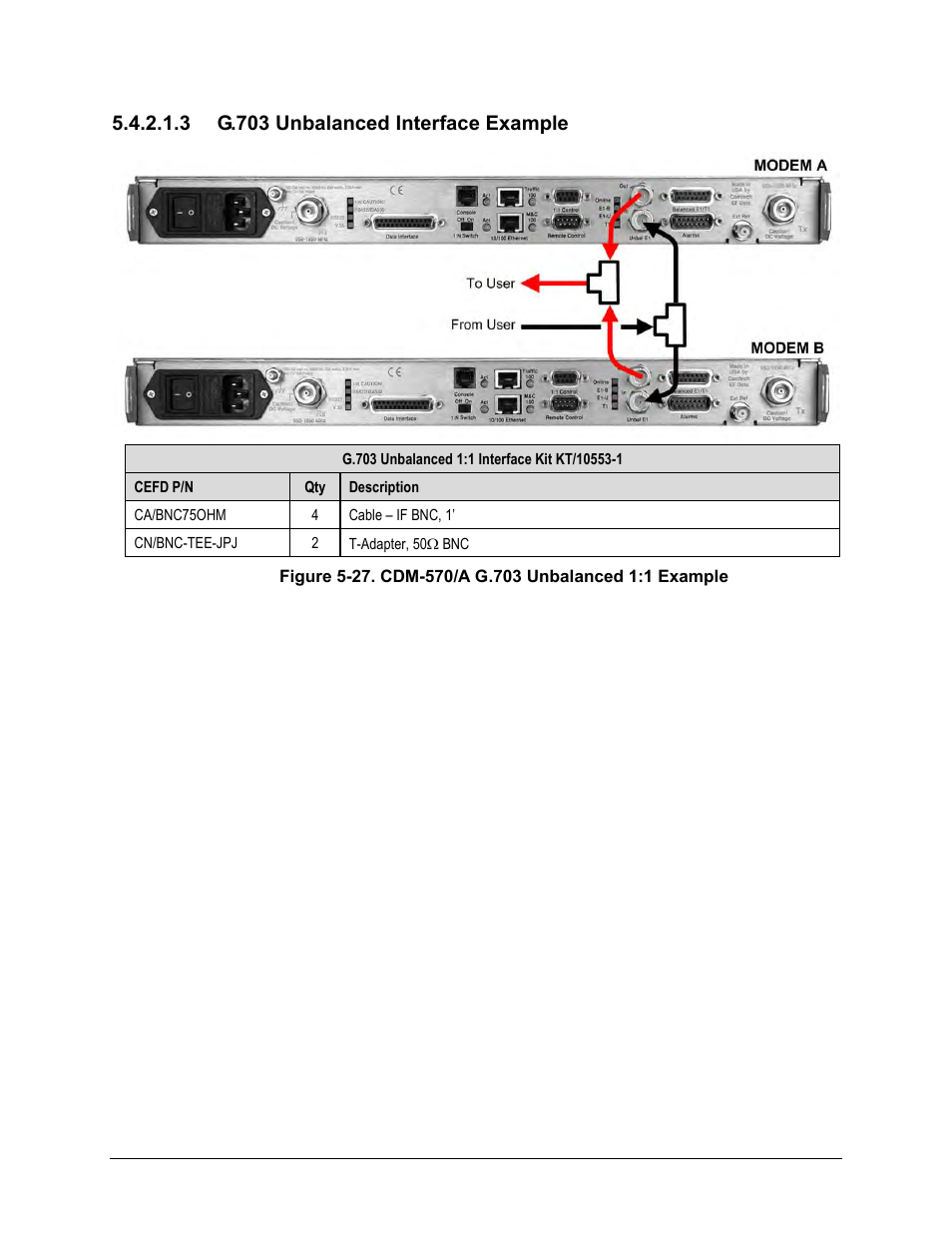 3 g.703 unbalanced interface example | Comtech EF Data CRS-180 User Manual | Page 90 / 136