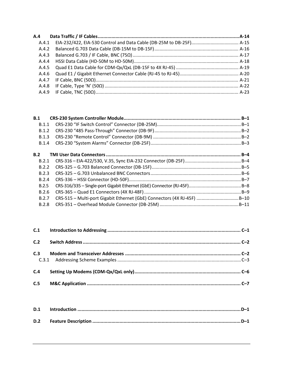 Comtech EF Data CRS-311 User Manual | Page 10 / 196