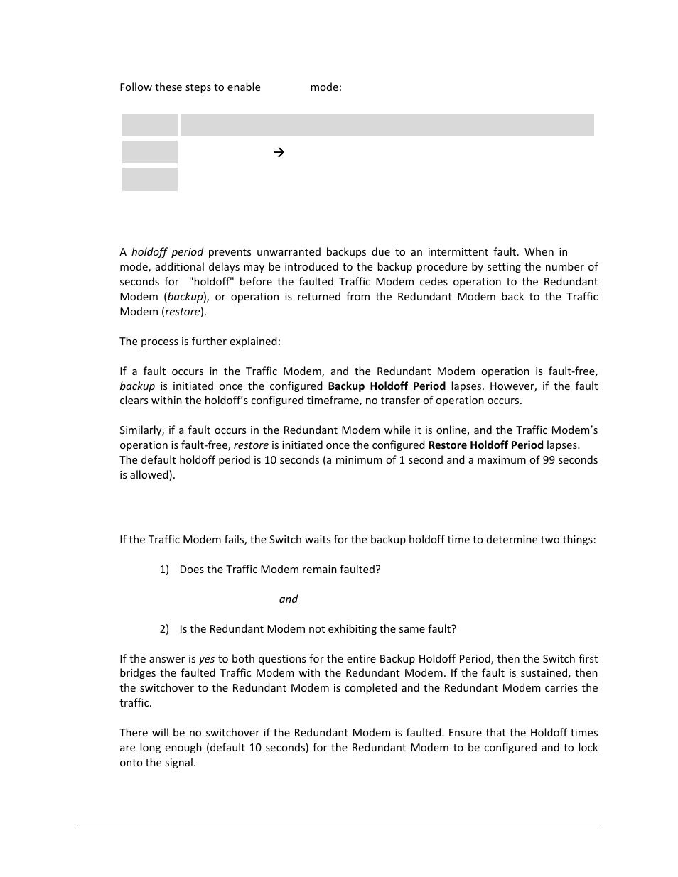 2 set holdoff period, 1 set backup holdoff period | Comtech EF Data CRS-311 User Manual | Page 108 / 196