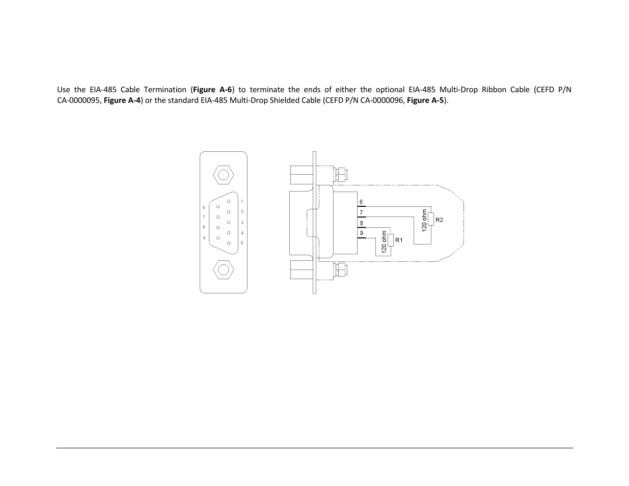 A.3.3 eia-485 cable termination (db-9m) | Comtech EF Data CRS-311 User Manual | Page 152 / 196