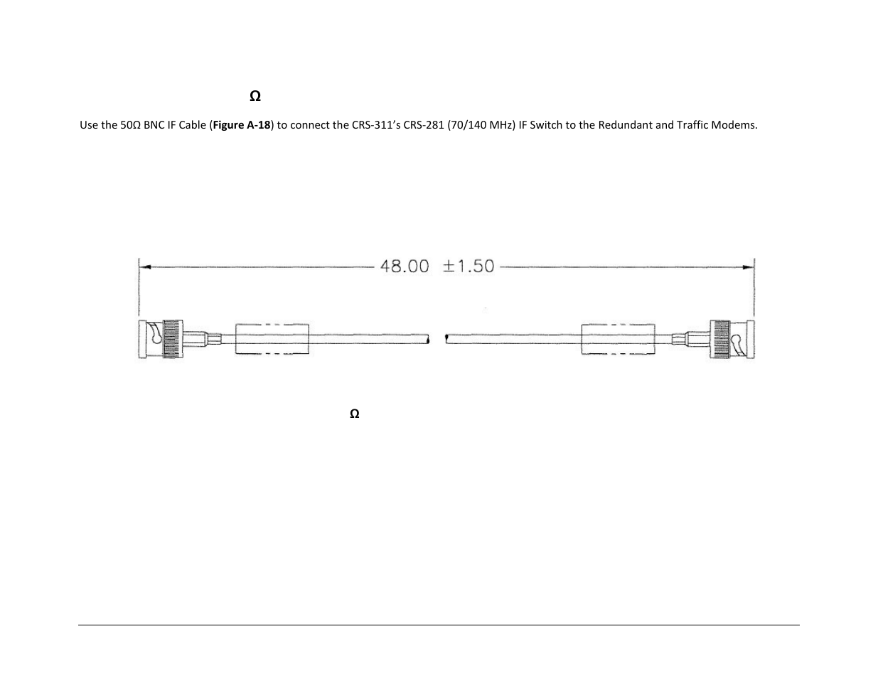 A.4.7 if cable, bnc (50ω), A.4.7 if cable, bnc (50 ω) | Comtech EF Data CRS-311 User Manual | Page 165 / 196