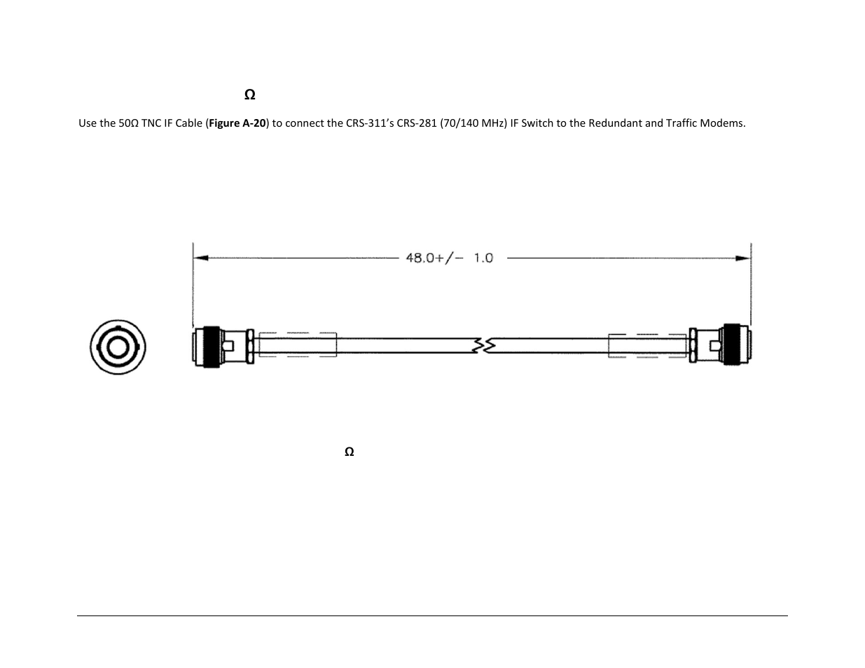 A.4.9 if cable, tnc (50ω), A.4.9 if cable, tnc (50 ω) | Comtech EF Data CRS-311 User Manual | Page 167 / 196
