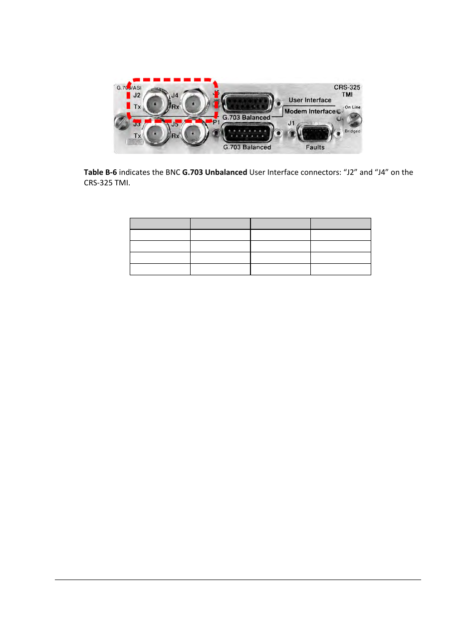 B.2.3 crs-325 – g.703 unbalanced bnc connectors | Comtech EF Data CRS-311 User Manual | Page 174 / 196