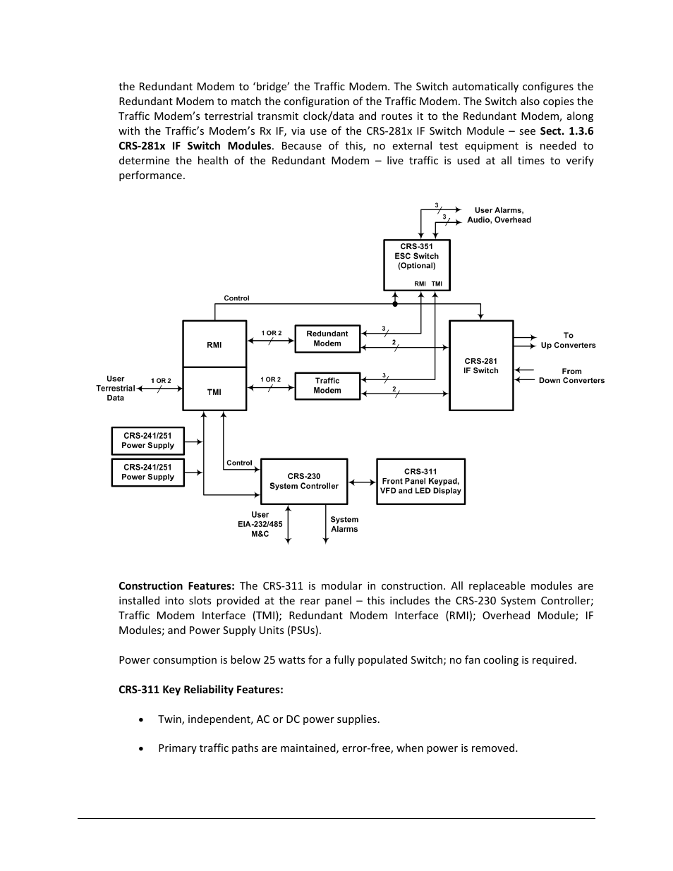 Comtech EF Data CRS-311 User Manual | Page 26 / 196