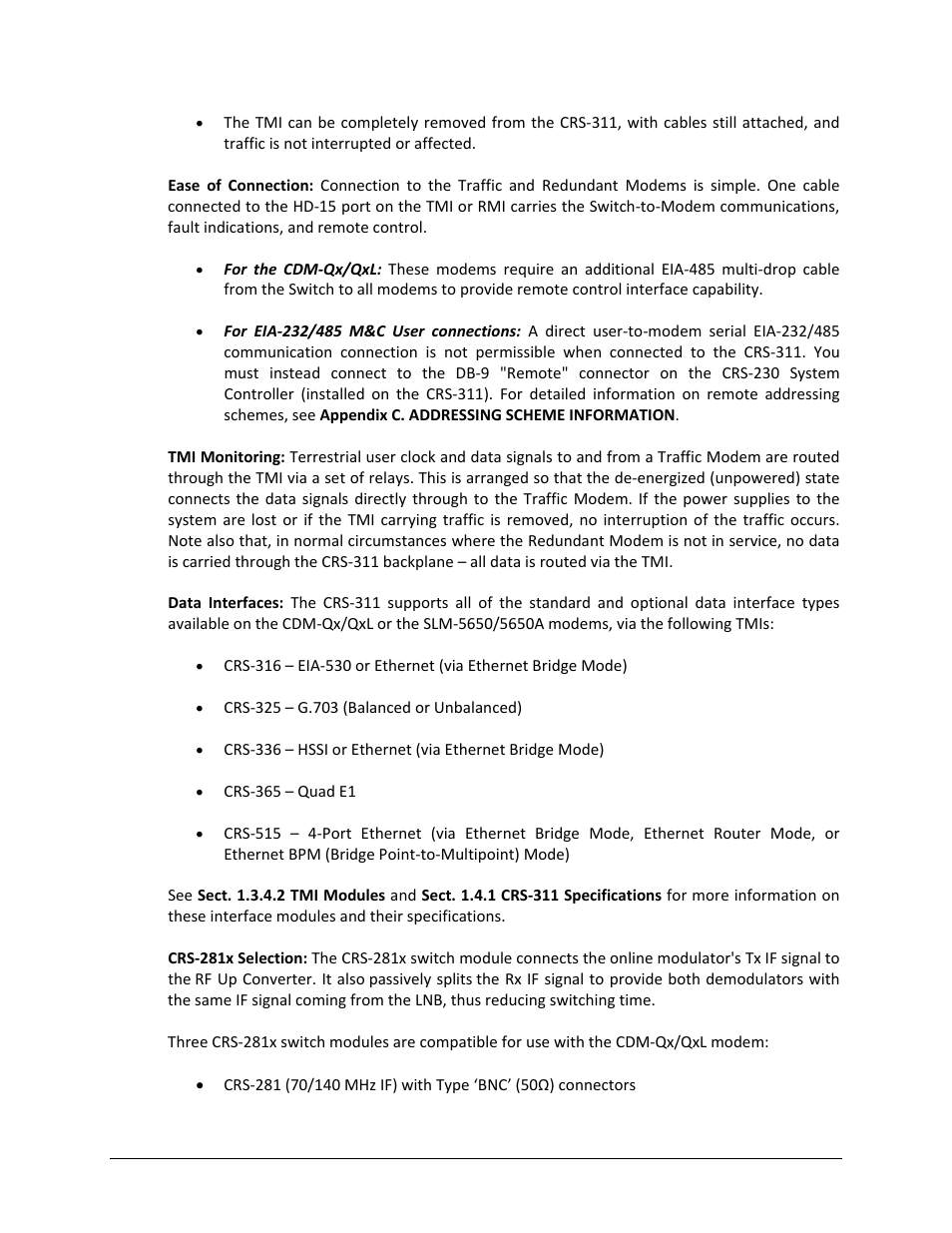 Comtech EF Data CRS-311 User Manual | Page 27 / 196