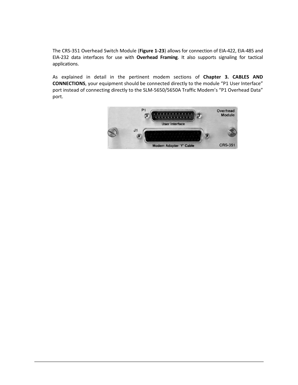 7 crs-351 overhead switch module | Comtech EF Data CRS-311 User Manual | Page 39 / 196