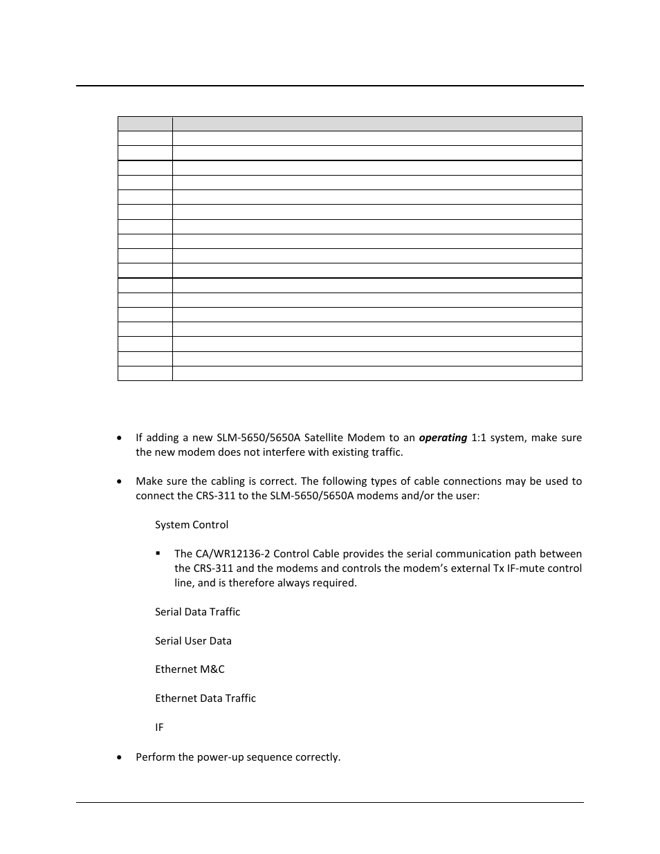 3 slm-5650/5650a modem connections, 1 slm-5650/5650a cable connection considerations | Comtech EF Data CRS-311 User Manual | Page 65 / 196