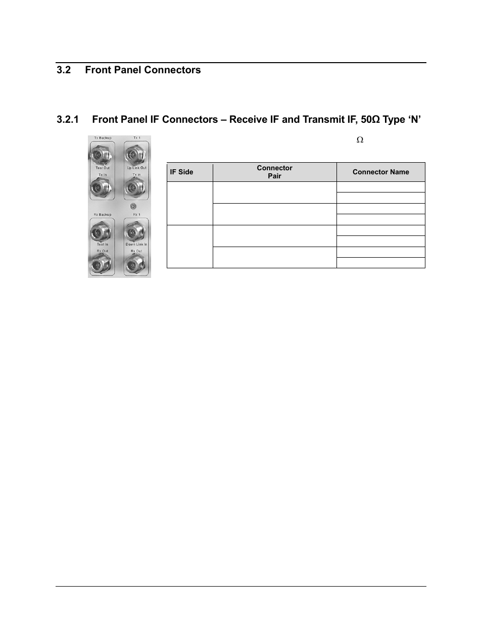 2 front panel connectors | Comtech EF Data CRS-280L User Manual | Page 35 / 64