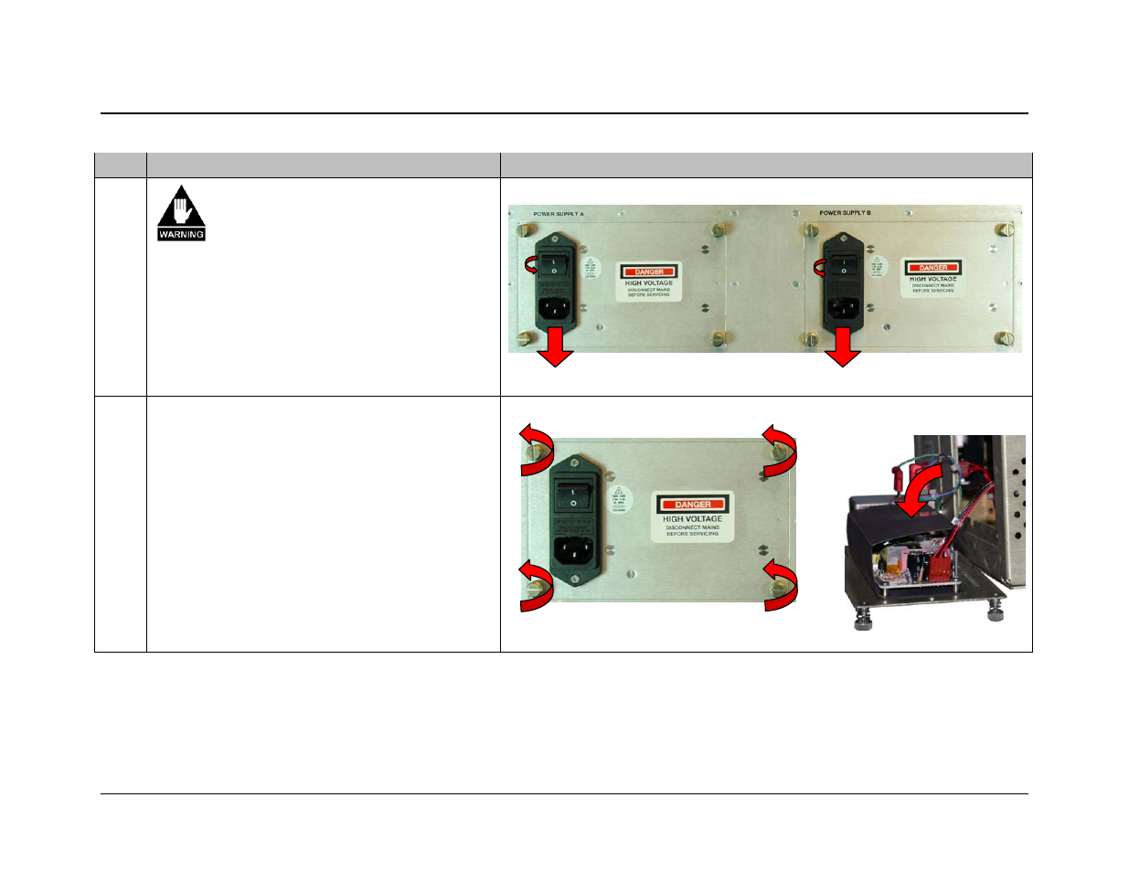 B.2 power supply module removal procedure | Comtech EF Data CRS-280L User Manual | Page 58 / 64