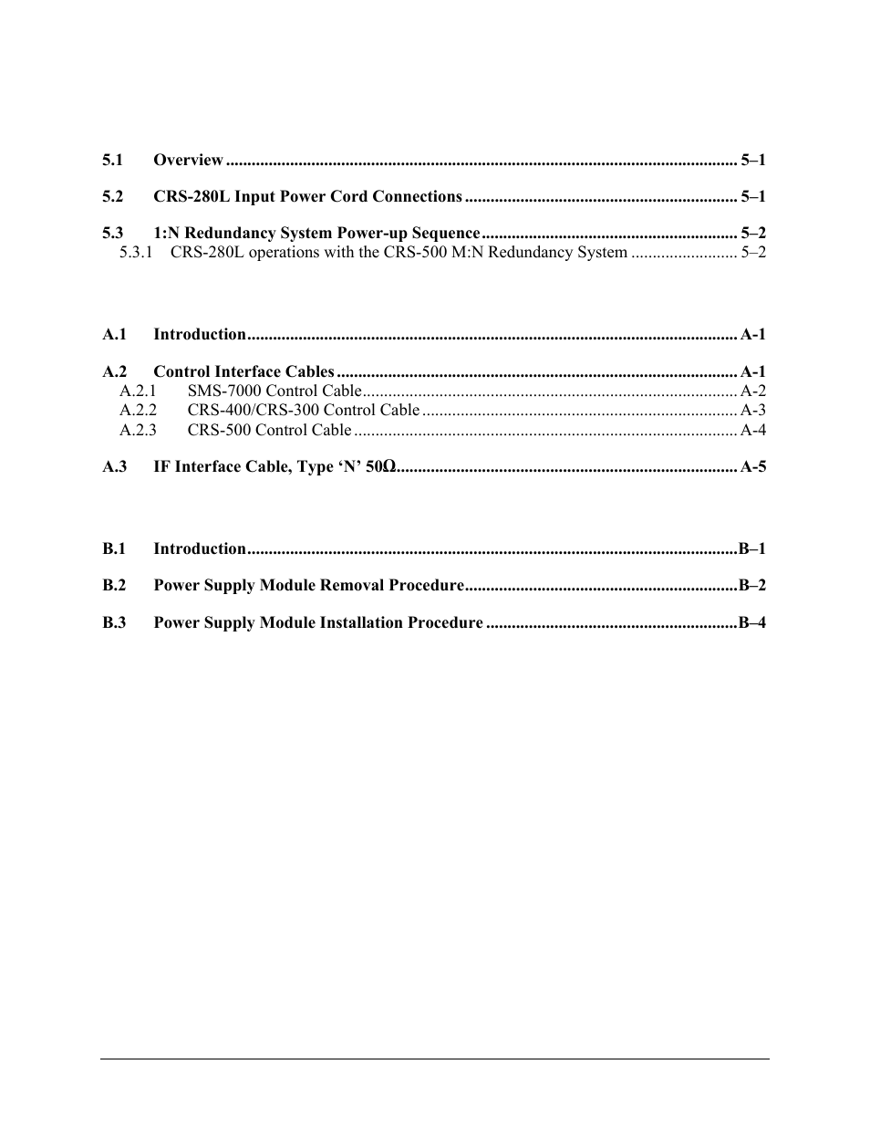 Comtech EF Data CRS-280L User Manual | Page 9 / 64