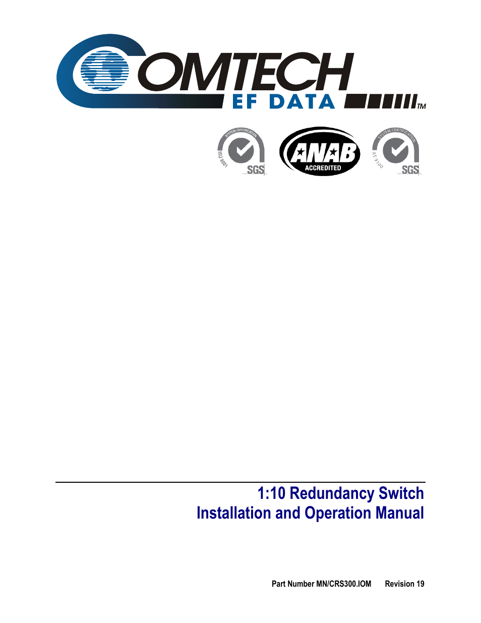 Comtech EF Data CRS-300 User Manual | 300 pages