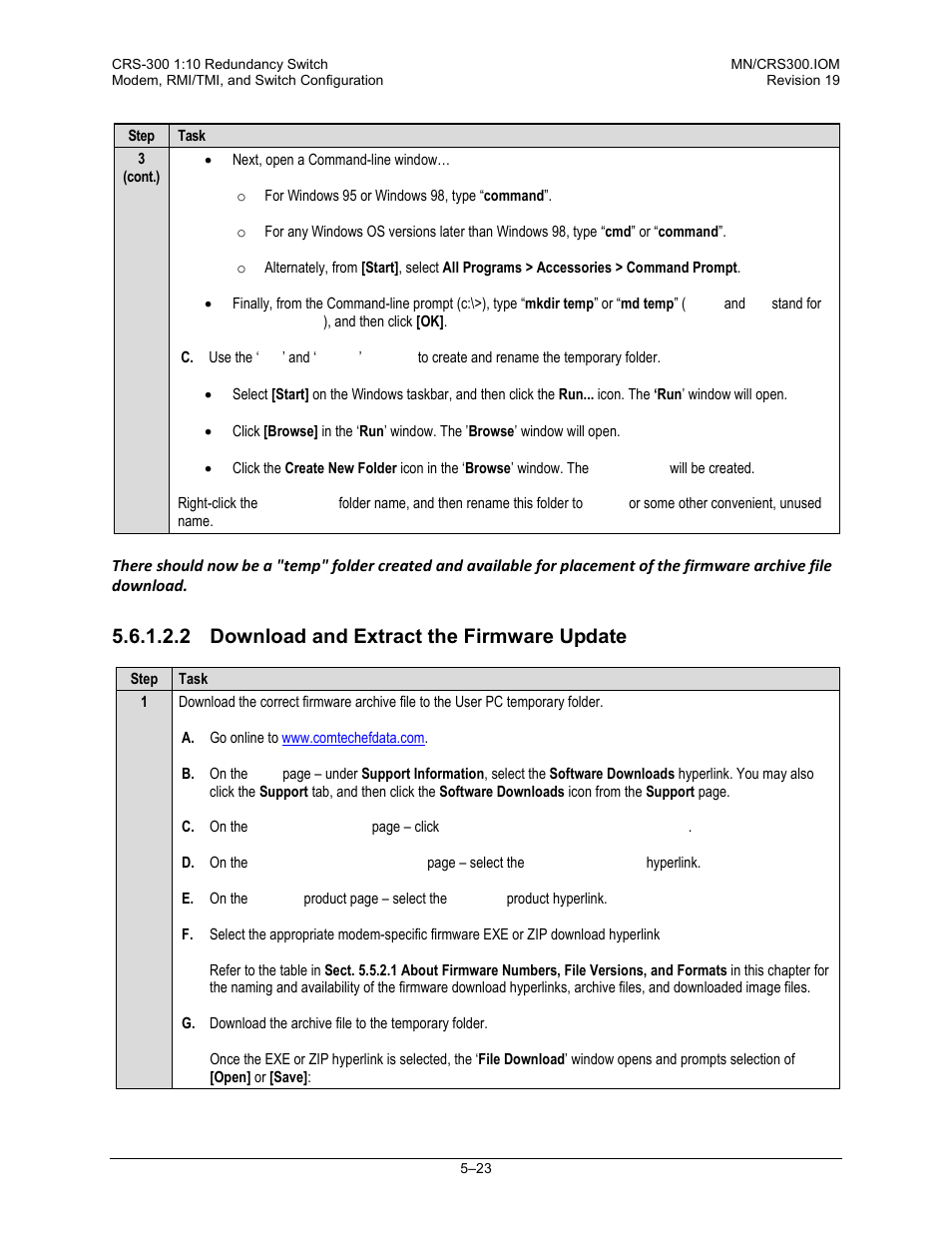 2 download and extract the firmware update | Comtech EF Data CRS-300 User Manual | Page 187 / 300