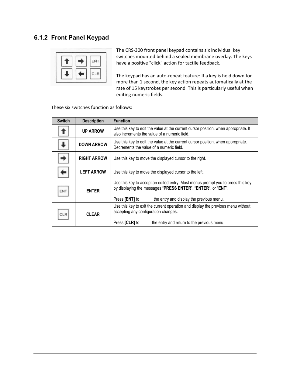 2 front panel keypad | Comtech EF Data CRS-300 User Manual | Page 198 / 300