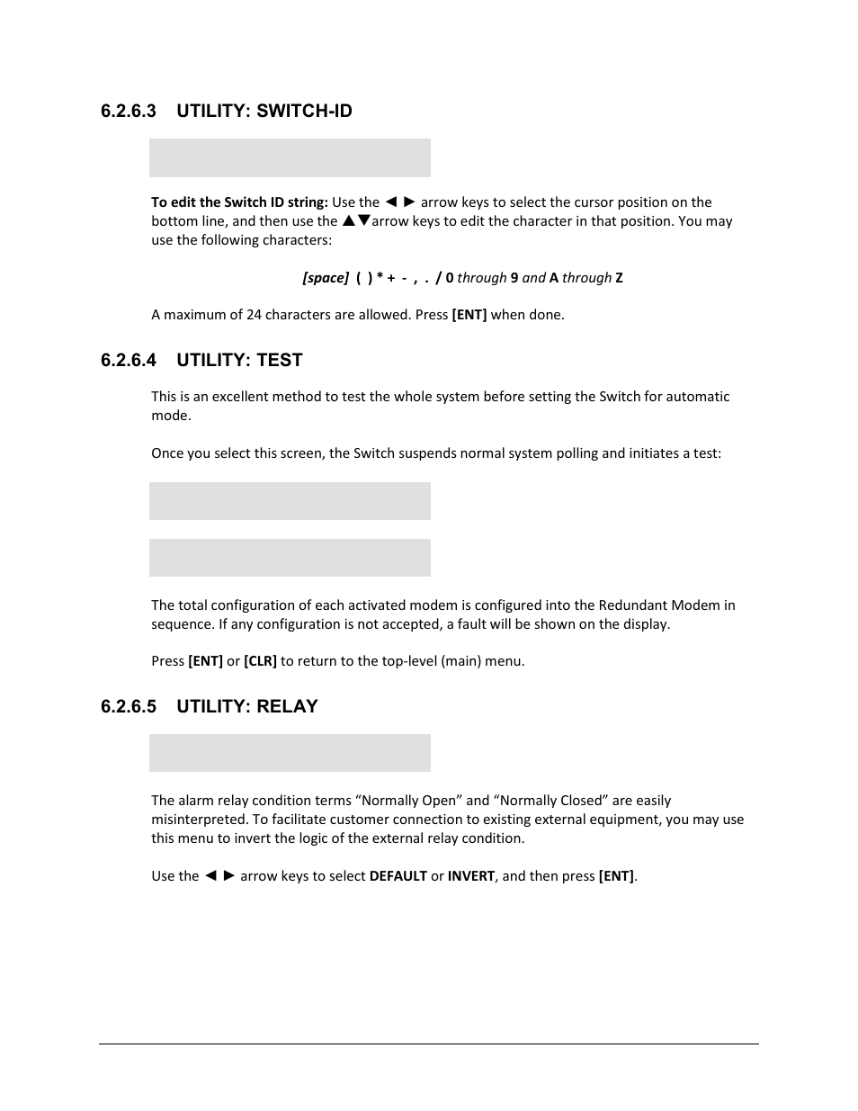 3 utility: switch-id, 4 utility: test, 5 utility: relay | Comtech EF Data CRS-300 User Manual | Page 216 / 300